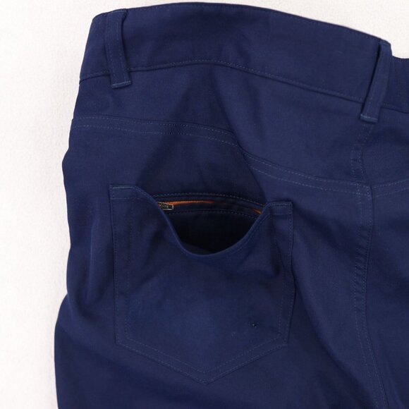Peter Millar EB66 Golf Pants Mens 36/32 Blue Performance 5 Pocket Chino FLAW - Picture 7 of 13
